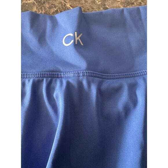 Calvin Klein Performance Blue Crossover Waist Stretch A-Line Mini Skort Skirt M - Picture 3 of 7